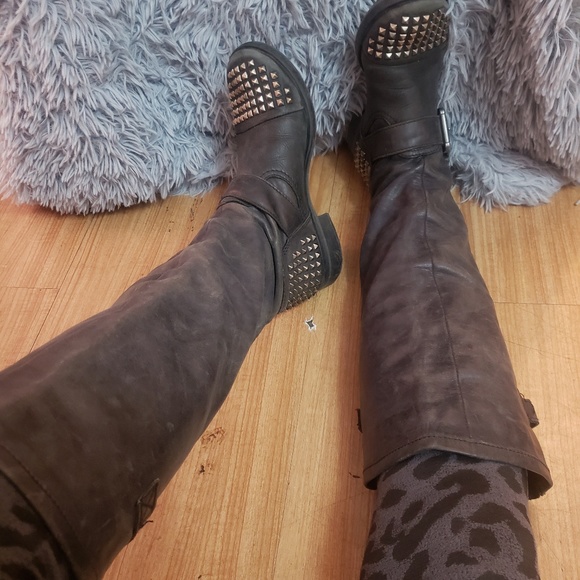 STEVE MADDEN | Studded Knee High Vader Boots! - Picture 7 of 8